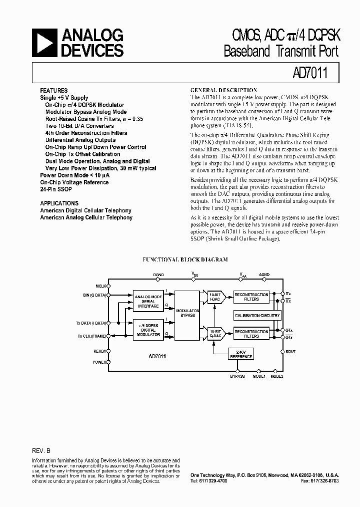 AD7011_120549.PDF Datasheet