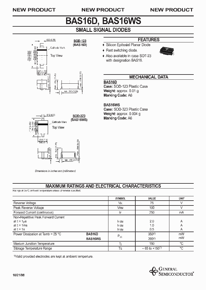 BAS16D_132767.PDF Datasheet