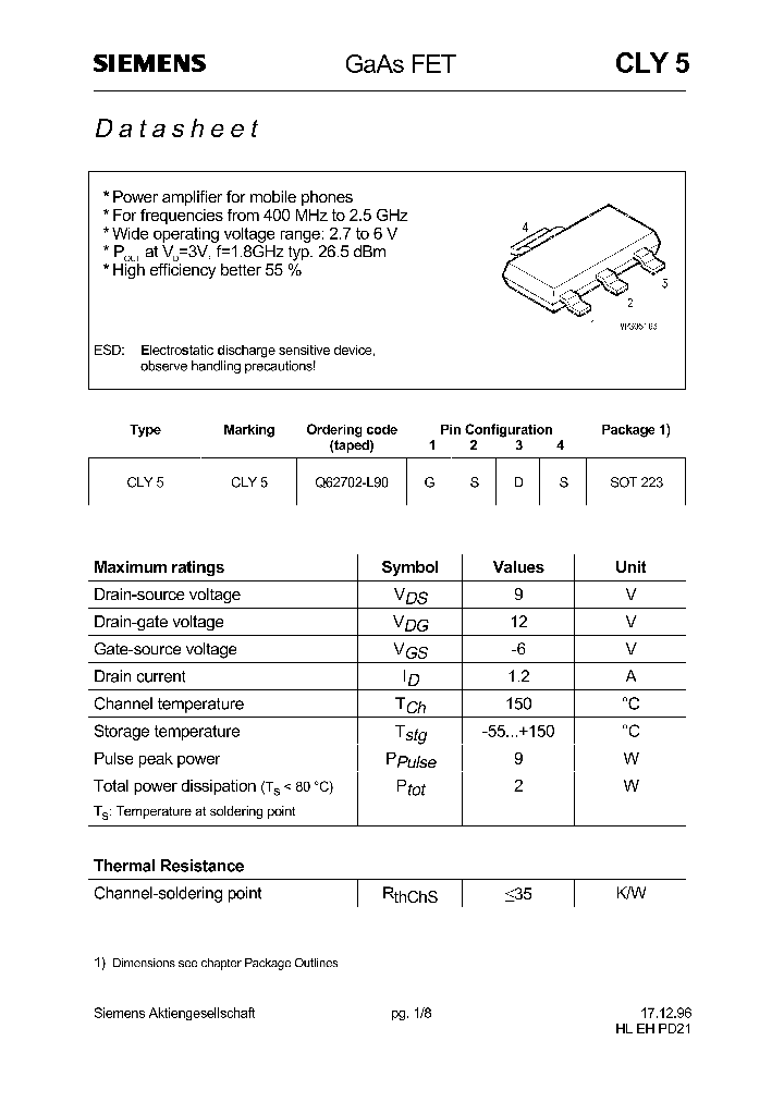 Cly5 101859 Pdf Datasheet Download Ic On Line