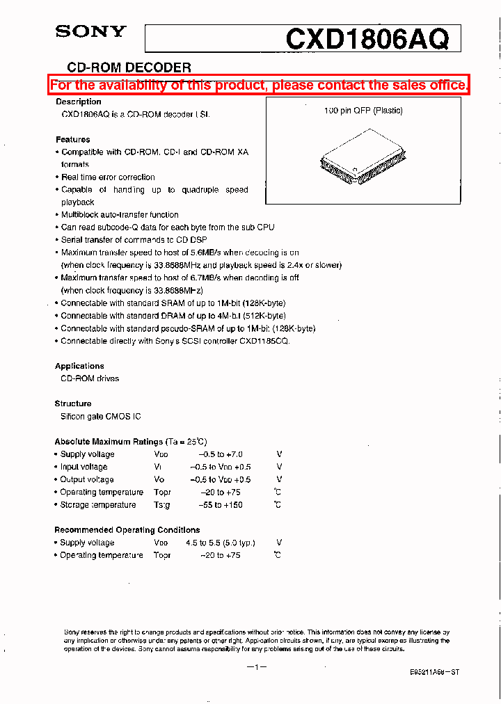 CXD1806_45404.PDF Datasheet