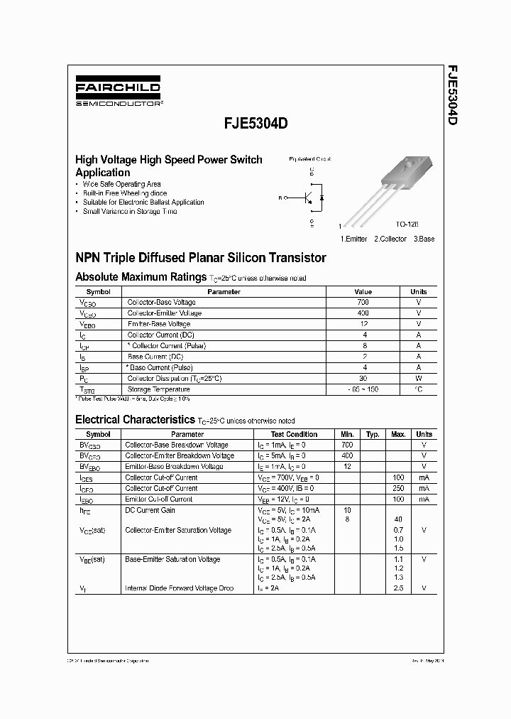 FJE5304D_165380.PDF Datasheet