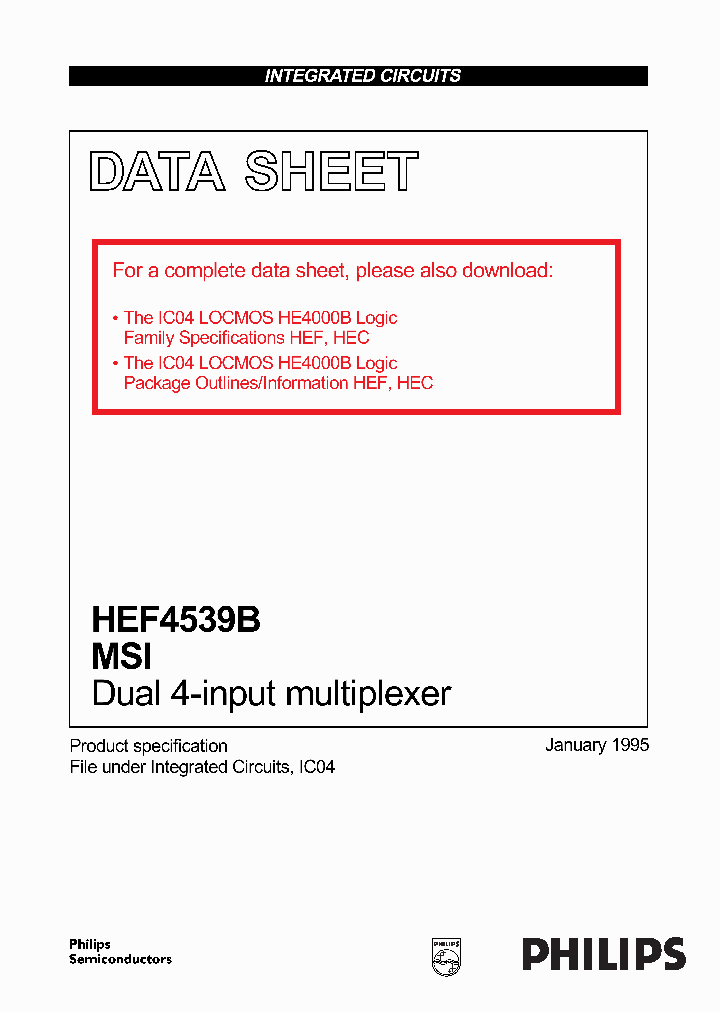 HEF4539B_138321.PDF Datasheet