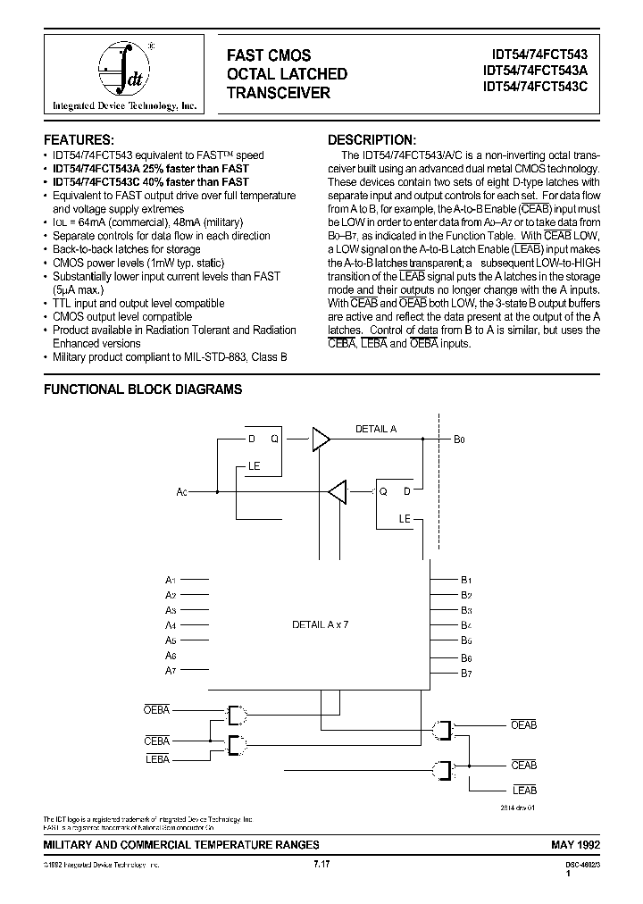 IDT54FCT543_184709.PDF Datasheet