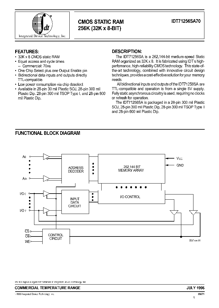 IDT71256SA70_191424.PDF Datasheet