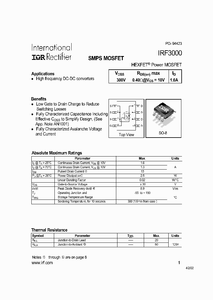 IRF3000_5813.PDF Datasheet