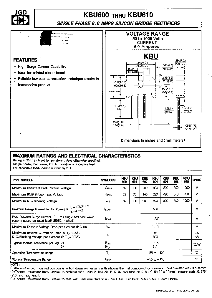 KBU604_61128.PDF Datasheet