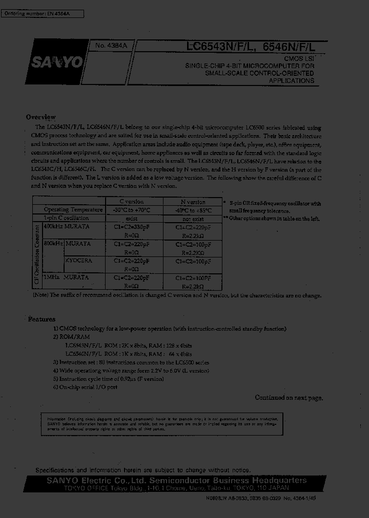 LC6543F_111642.PDF Datasheet