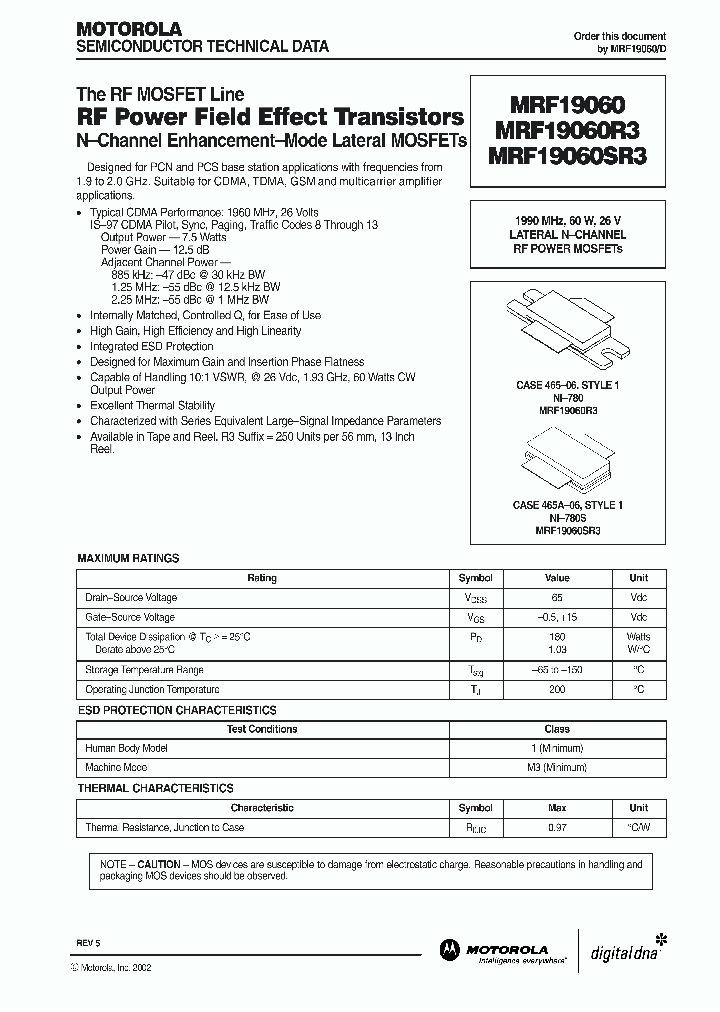 MRF19060_160707.PDF Datasheet