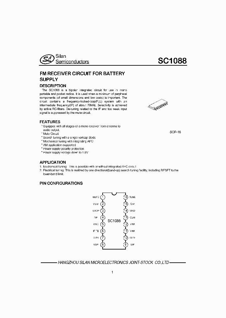 Sc1088 177187 Pdf Datasheet Download Ic On Line