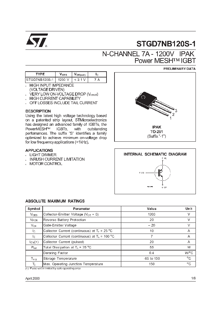 STGD7NB120S-1_77073.PDF Datasheet