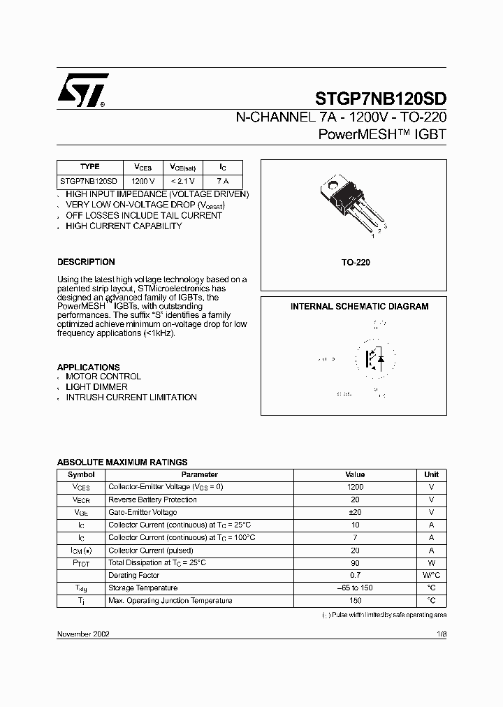 STGP7NB120SD_77100.PDF Datasheet