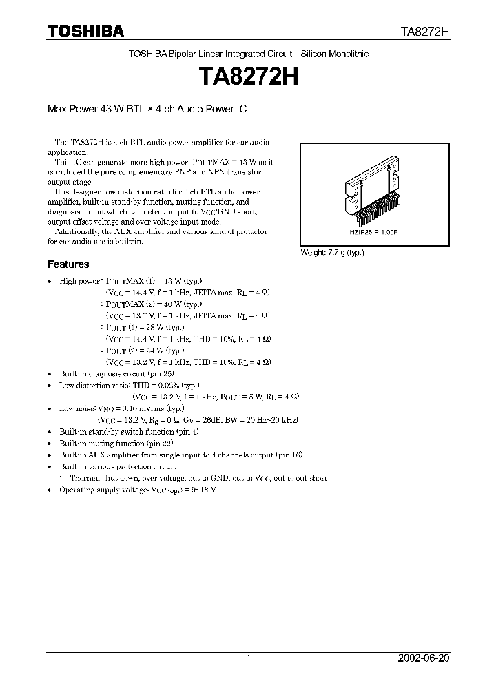 TA8272H_191406.PDF Datasheet