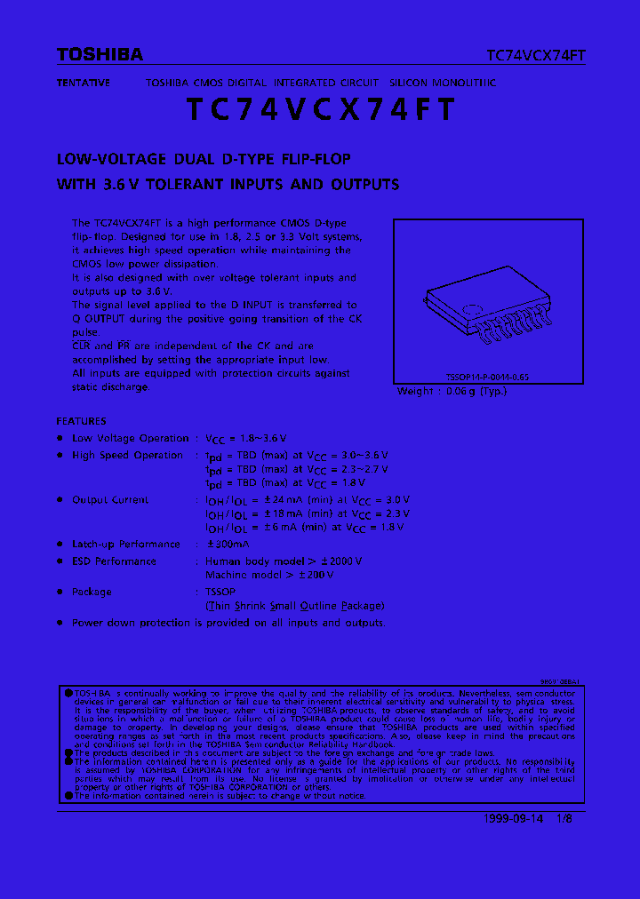 TC74VCX74FT_36840.PDF Datasheet