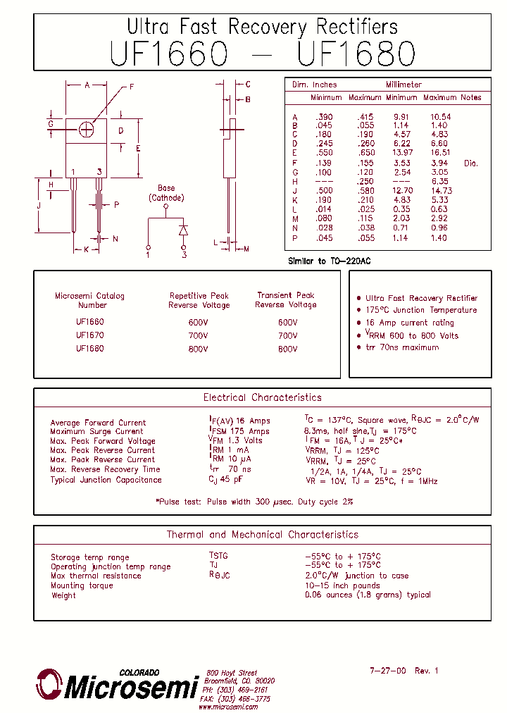 UF1660_60383.PDF Datasheet