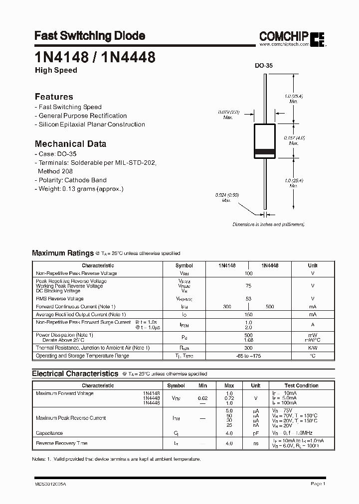 1N4148_264640.PDF Datasheet