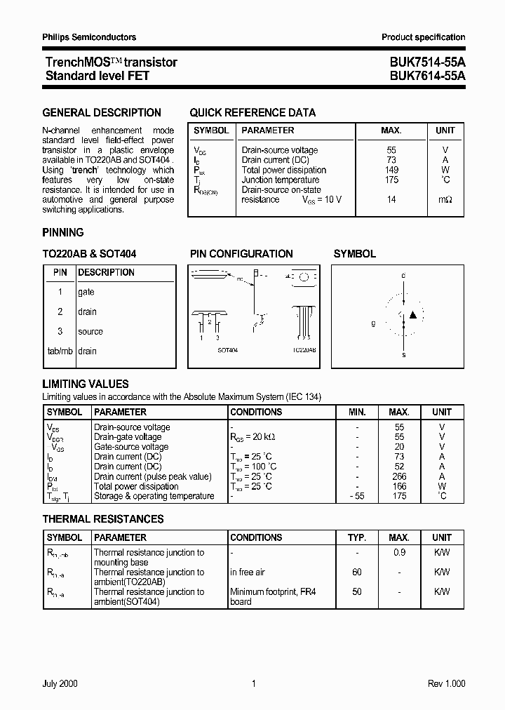 BUK7614-55A_285126.PDF Datasheet