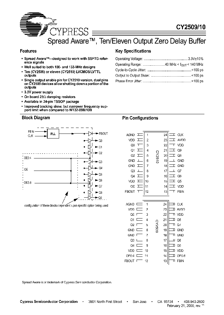 CY2509_240500.PDF Datasheet