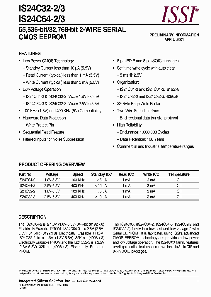 IS24C64_14737.PDF Datasheet