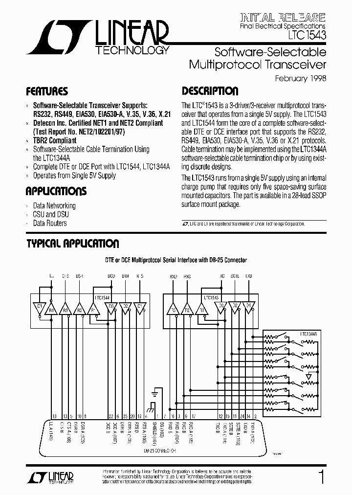 LTC1543_284100.PDF Datasheet