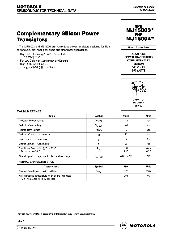 MJ15003_304032.PDF Datasheet