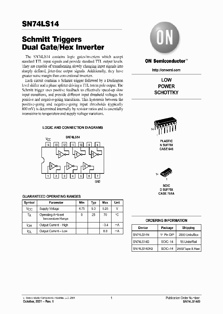 SN74LS14_298299.PDF Datasheet