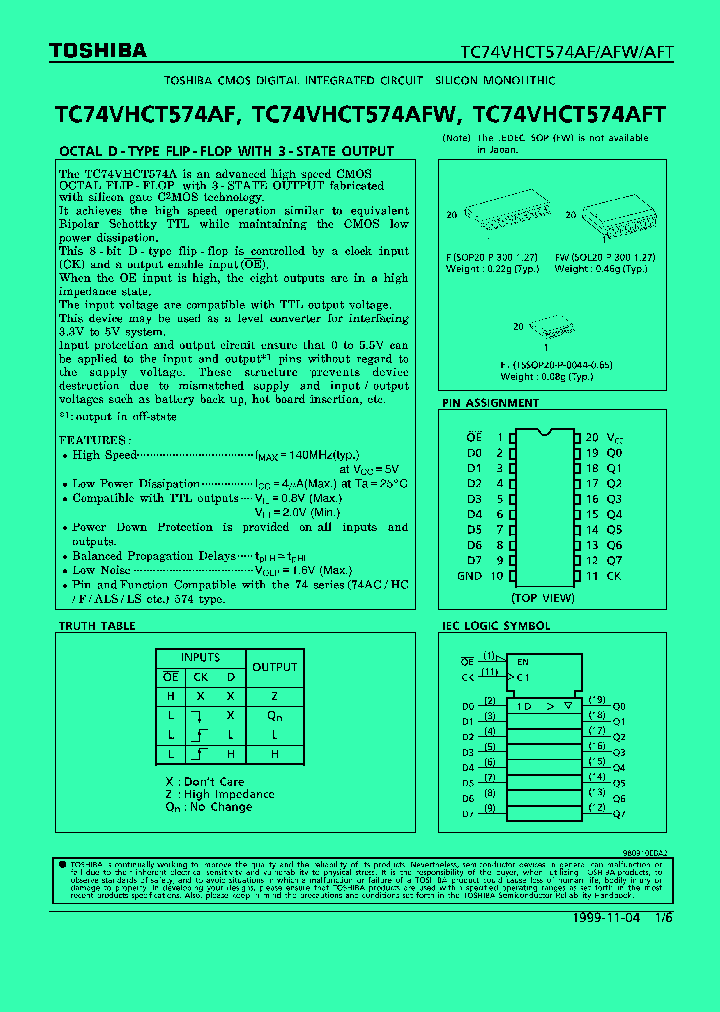 TC74VHCT574AFT_283466.PDF Datasheet