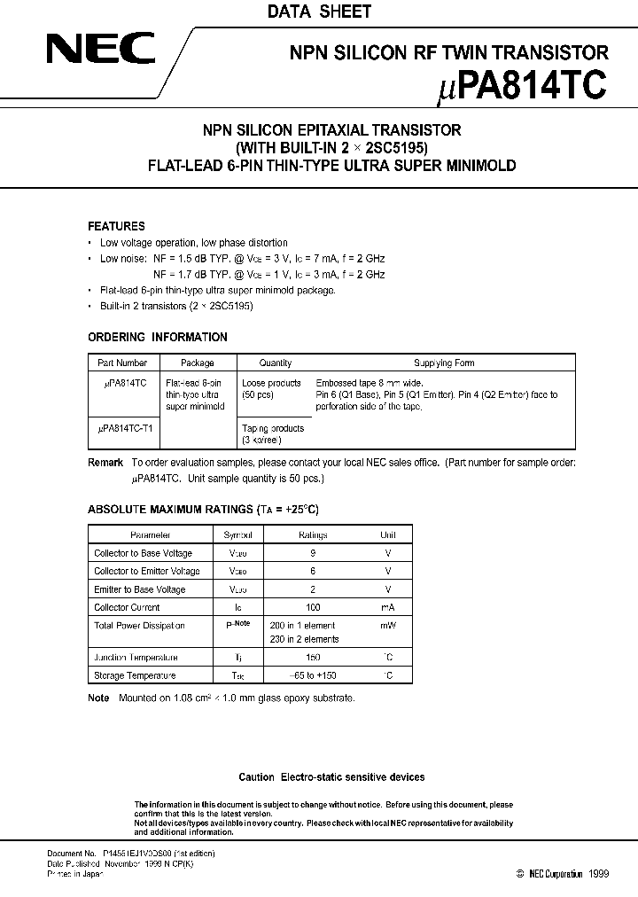 UPA814_272415.PDF Datasheet