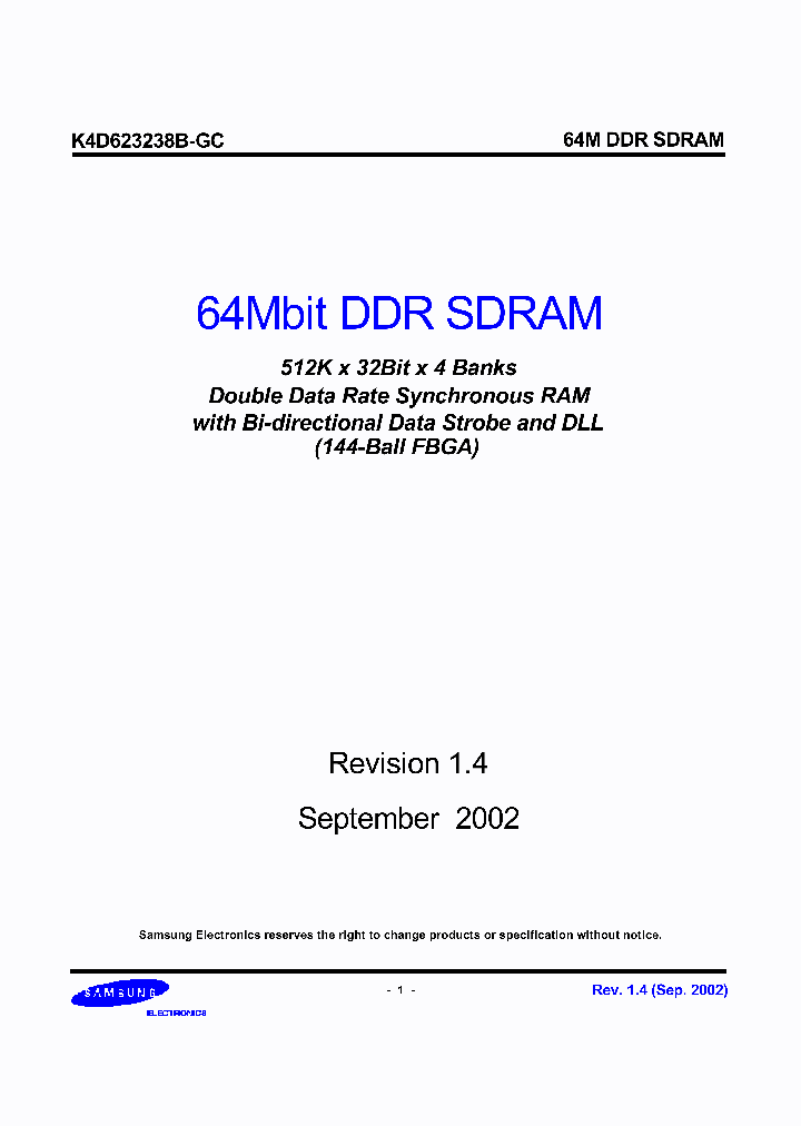 K4D623238B-GC_217805.PDF Datasheet