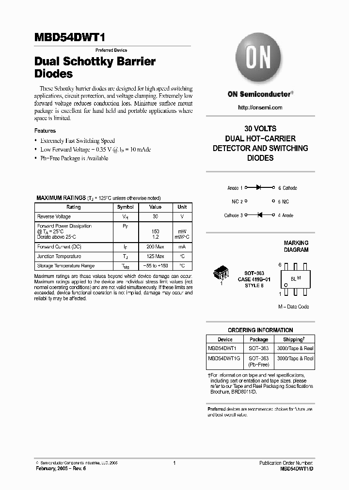 MBD54DWT1_259987.PDF Datasheet