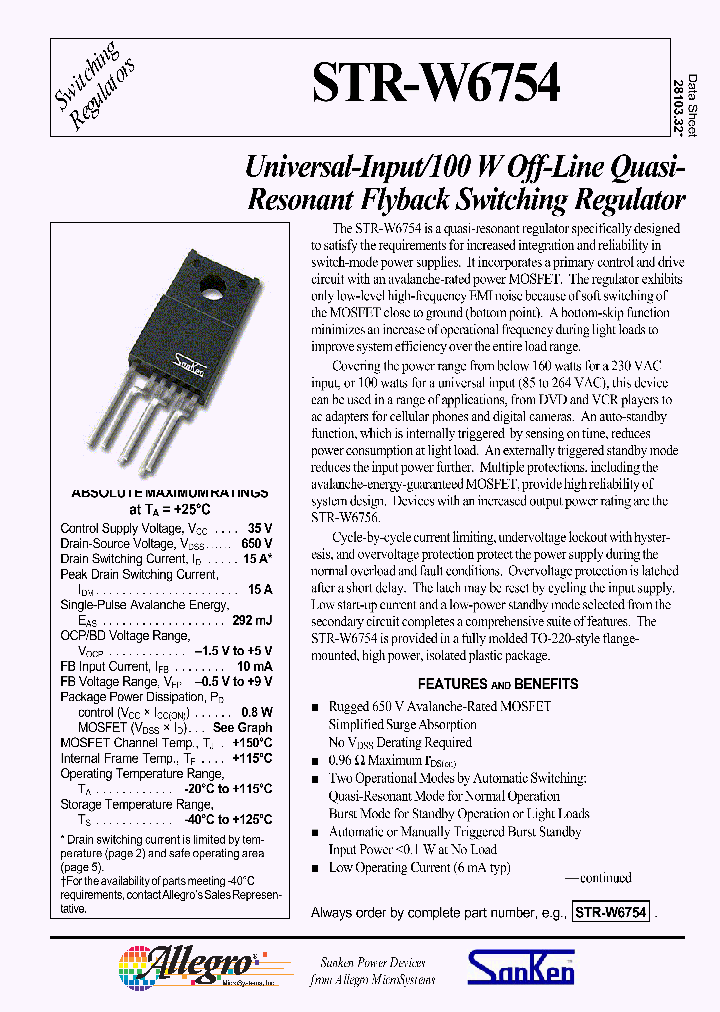 STR-W6754_270610.PDF Datasheet