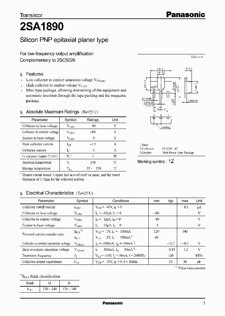 2SA1890_233288.PDF Datasheet