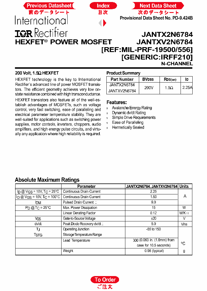 JANTX2N6784_223483.PDF Datasheet