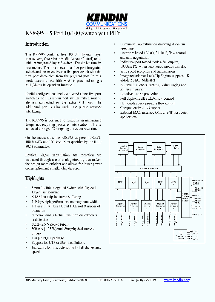 KS8995_223140.PDF Datasheet