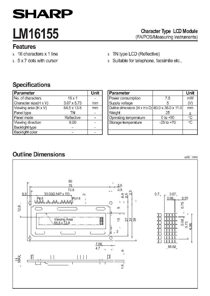 Display Lcd 16X2 Datasheet Pdf