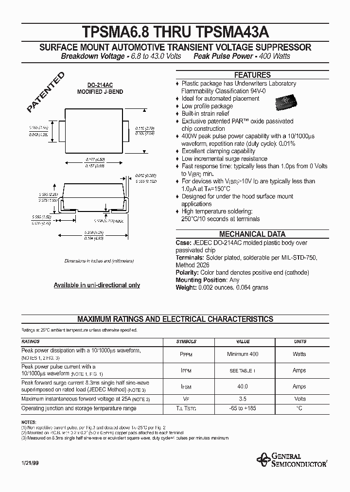 TPSMA27A_245041.PDF Datasheet