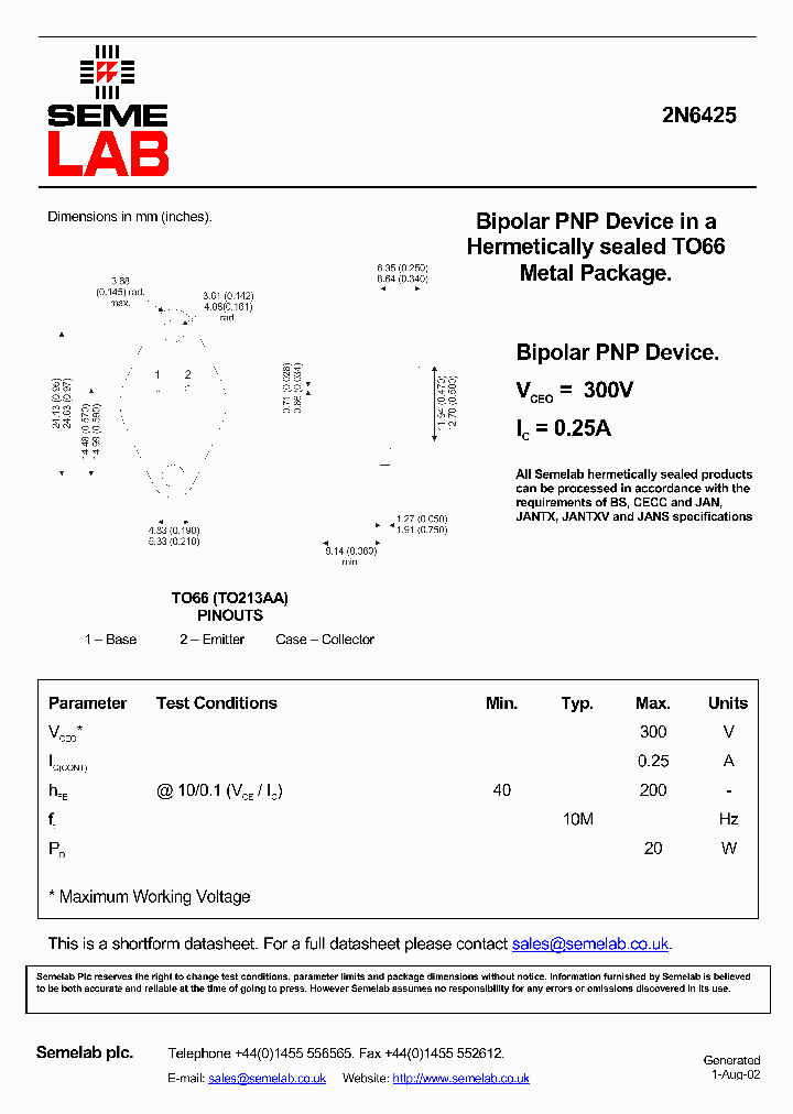 2N6425_321100.PDF Datasheet