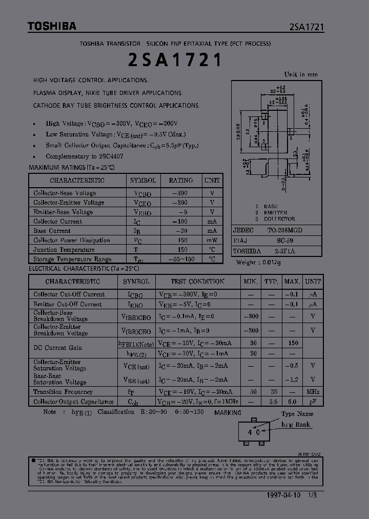 2SA1721_344807.PDF Datasheet