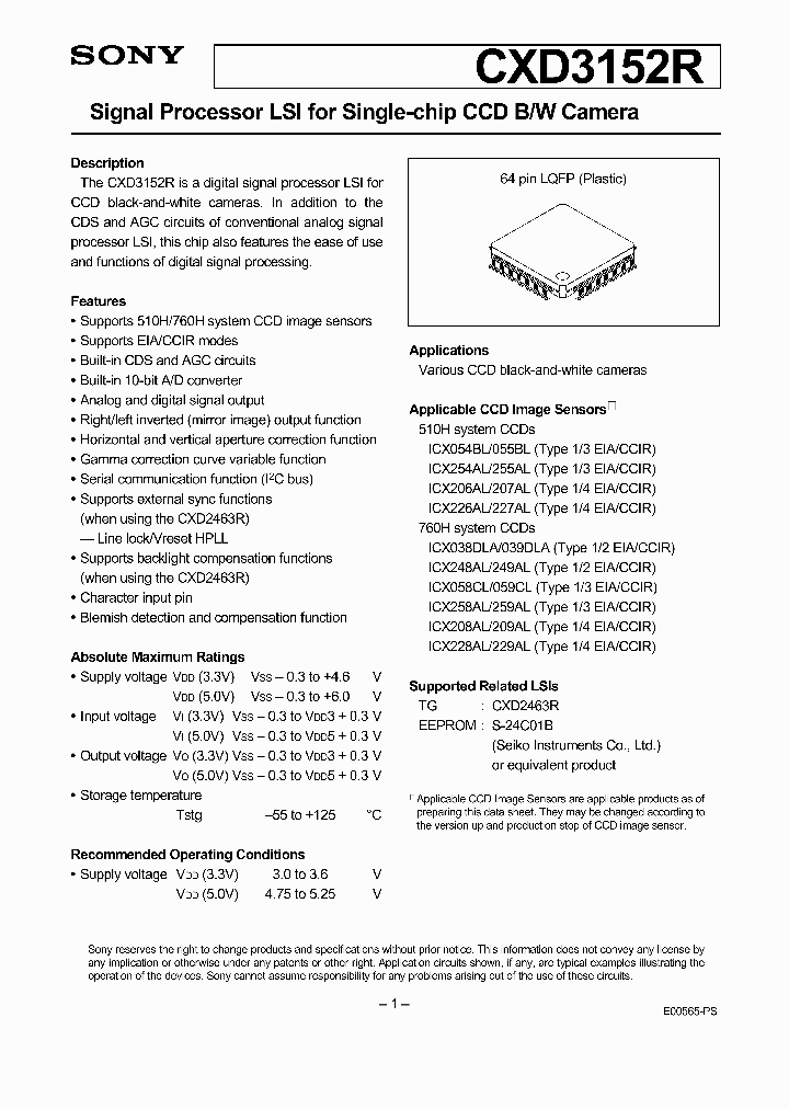 CXD3152R_381288.PDF Datasheet