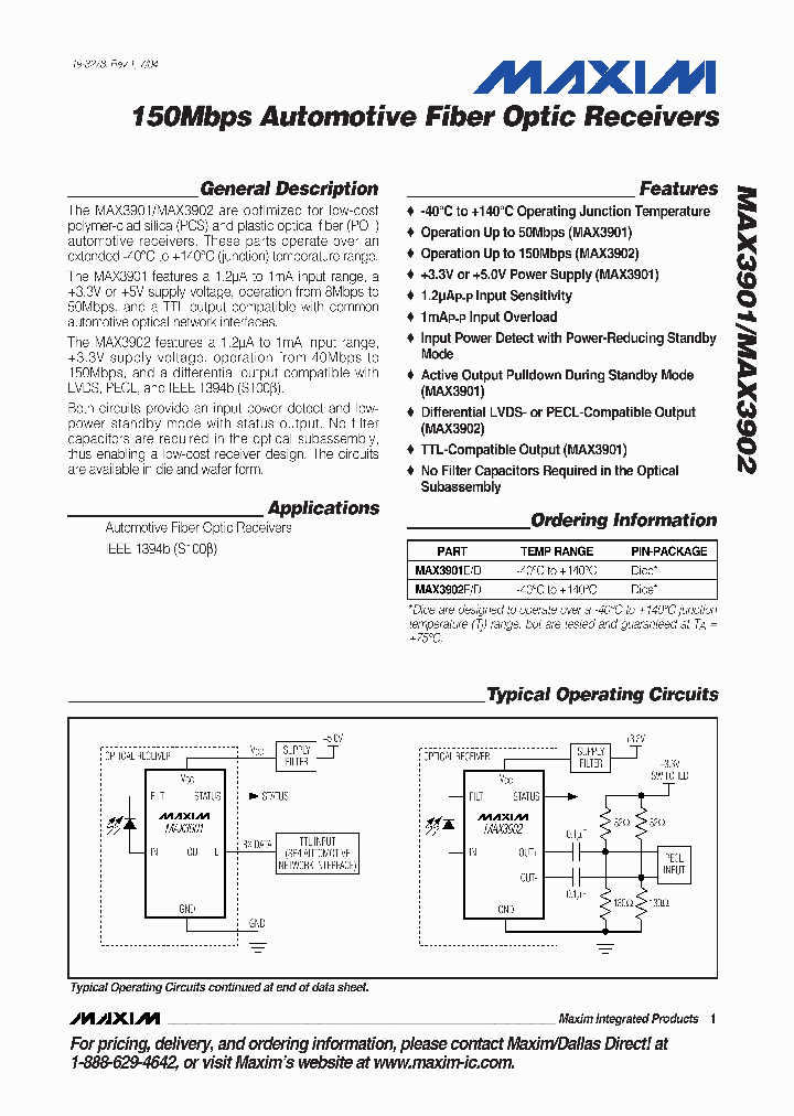 MAX3902_362436.PDF Datasheet