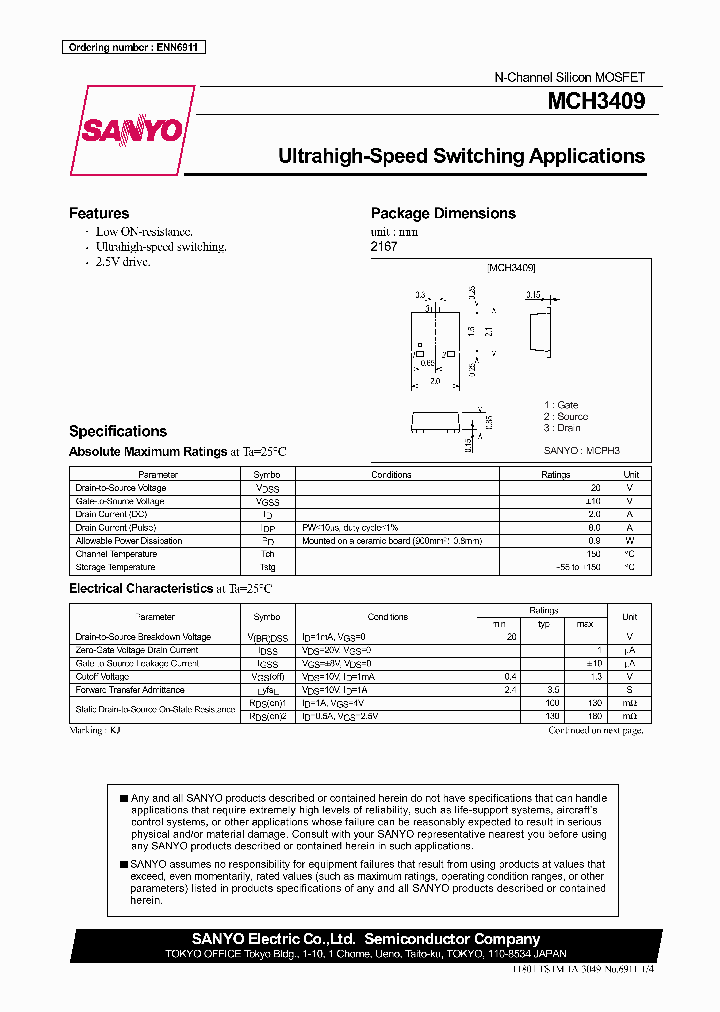 MCH3409_199911.PDF Datasheet