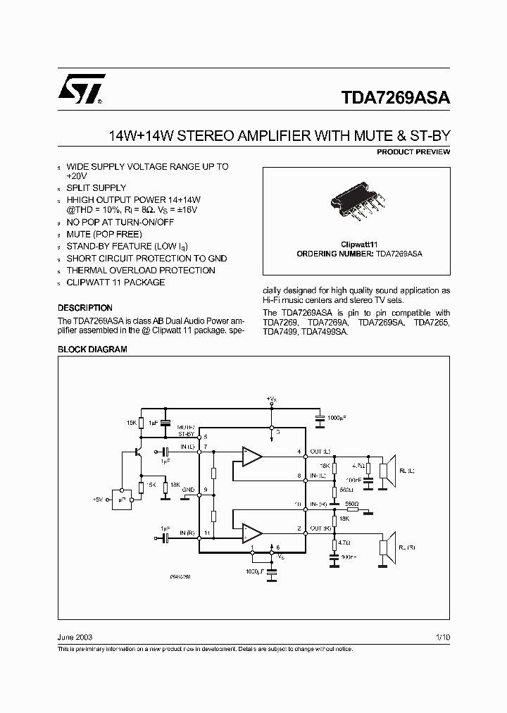 TDA7269ASA_191332.PDF Datasheet