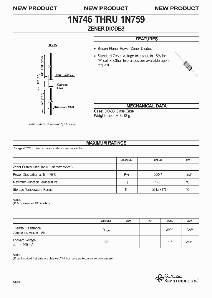 1n749a Pdf Datasheet Download Ic On Line