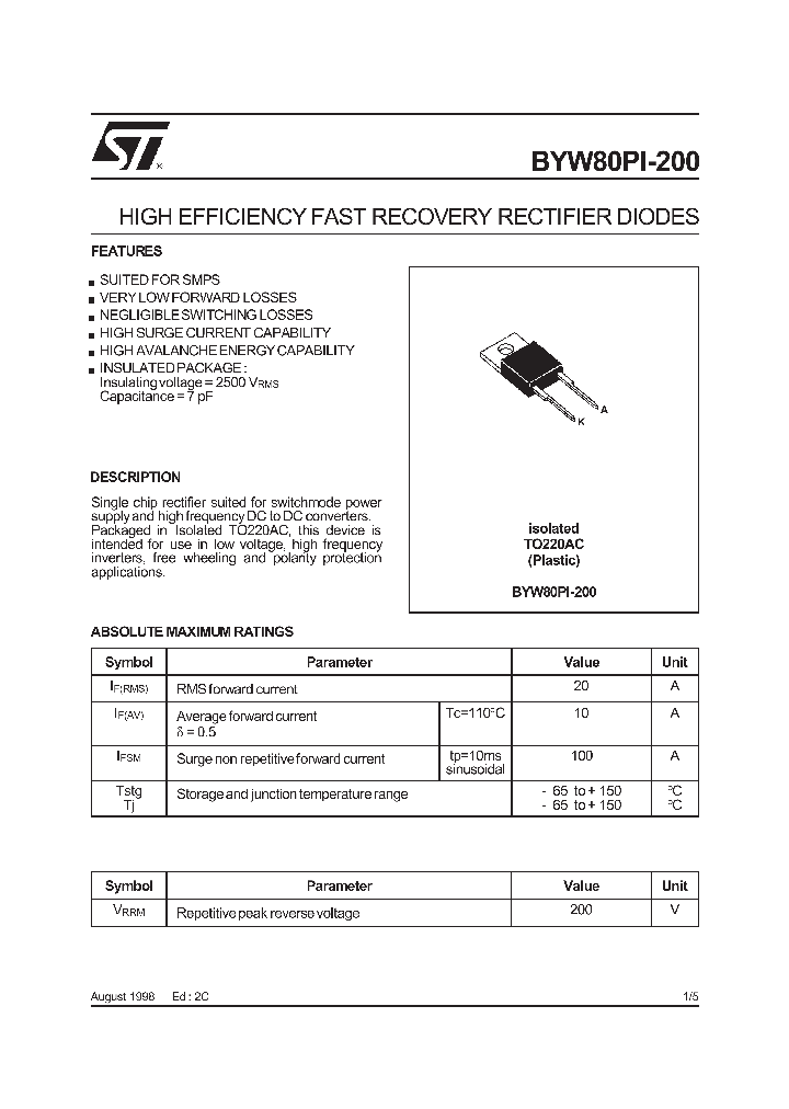 BYW80PI-200_405085.PDF Datasheet