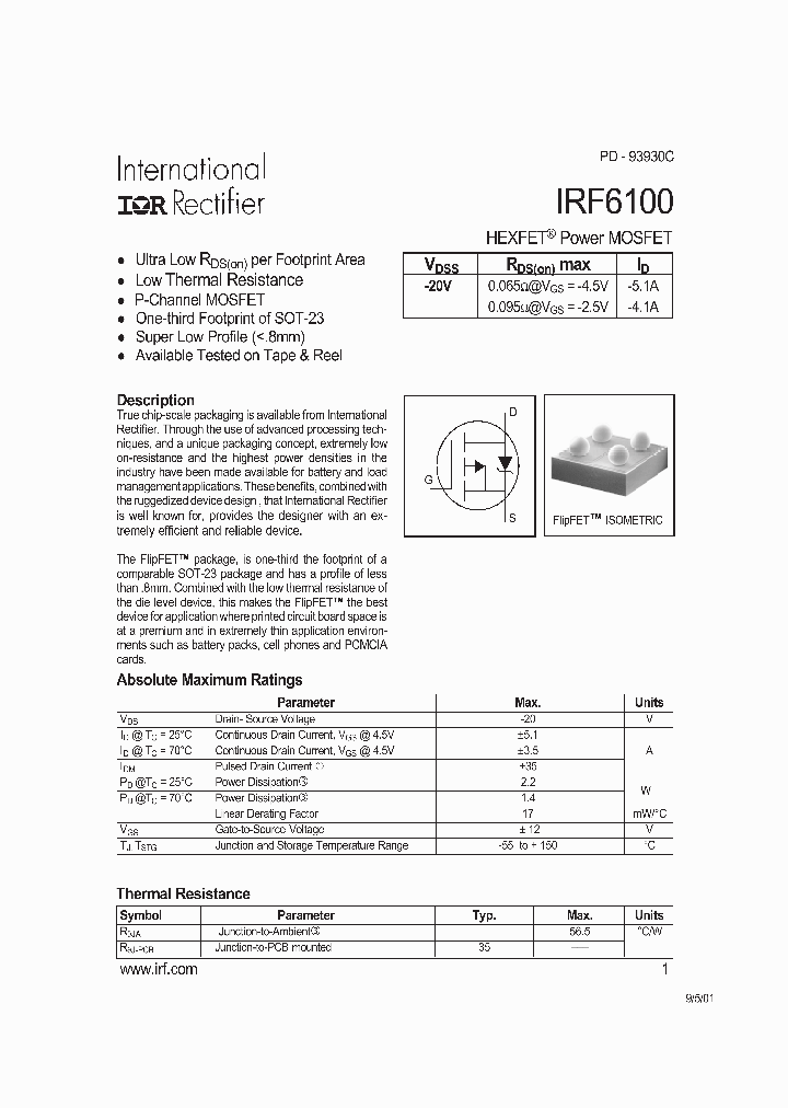 IRF6100_390472.PDF Datasheet