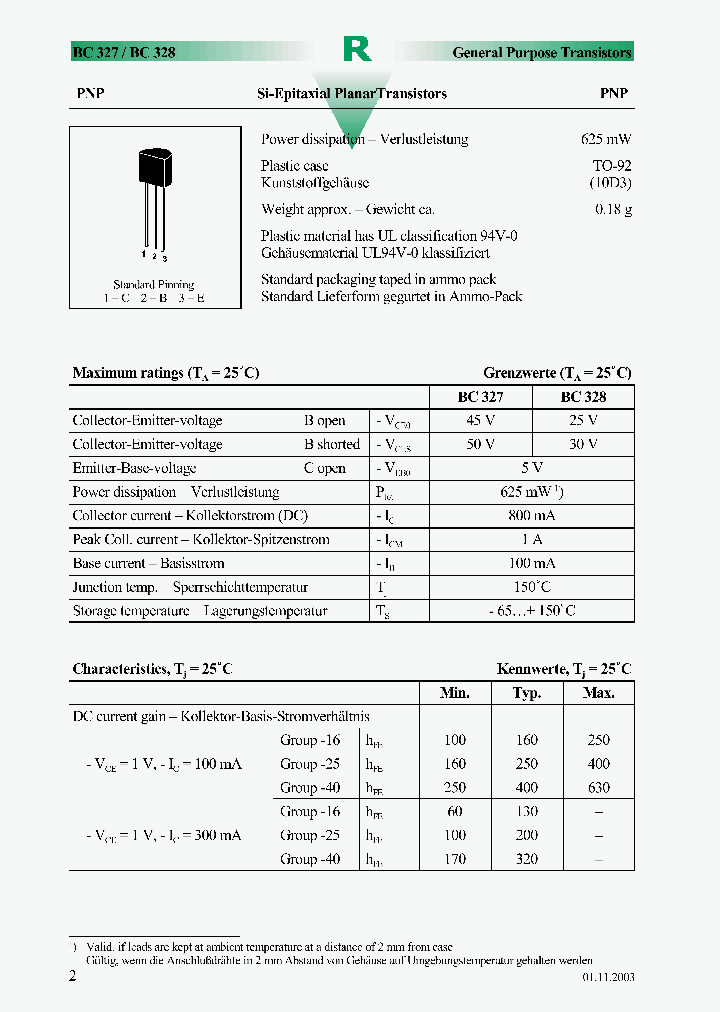 Bc327 Datasheet Transistor Equivalent Pinout And Inve