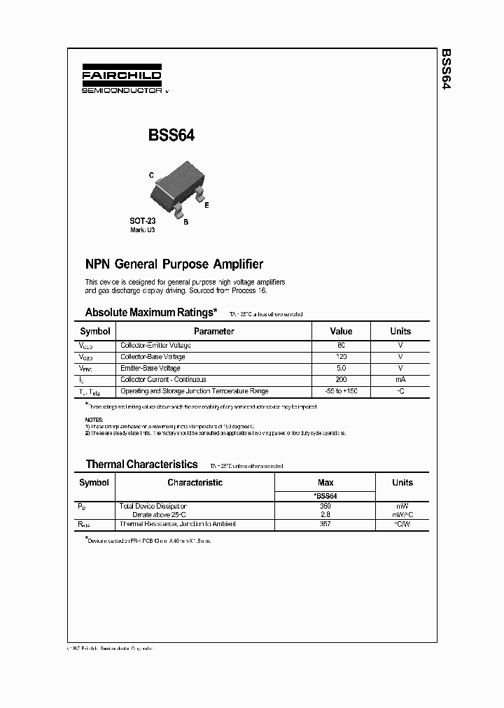BSS64_438693.PDF Datasheet