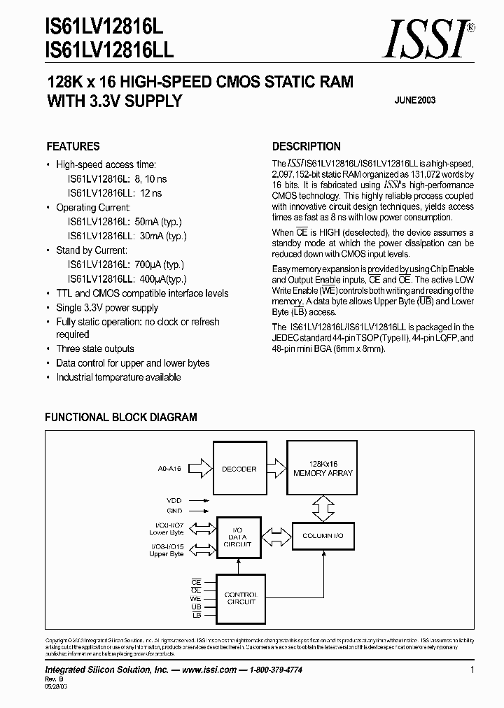 IS61LV12816L_451278.PDF Datasheet