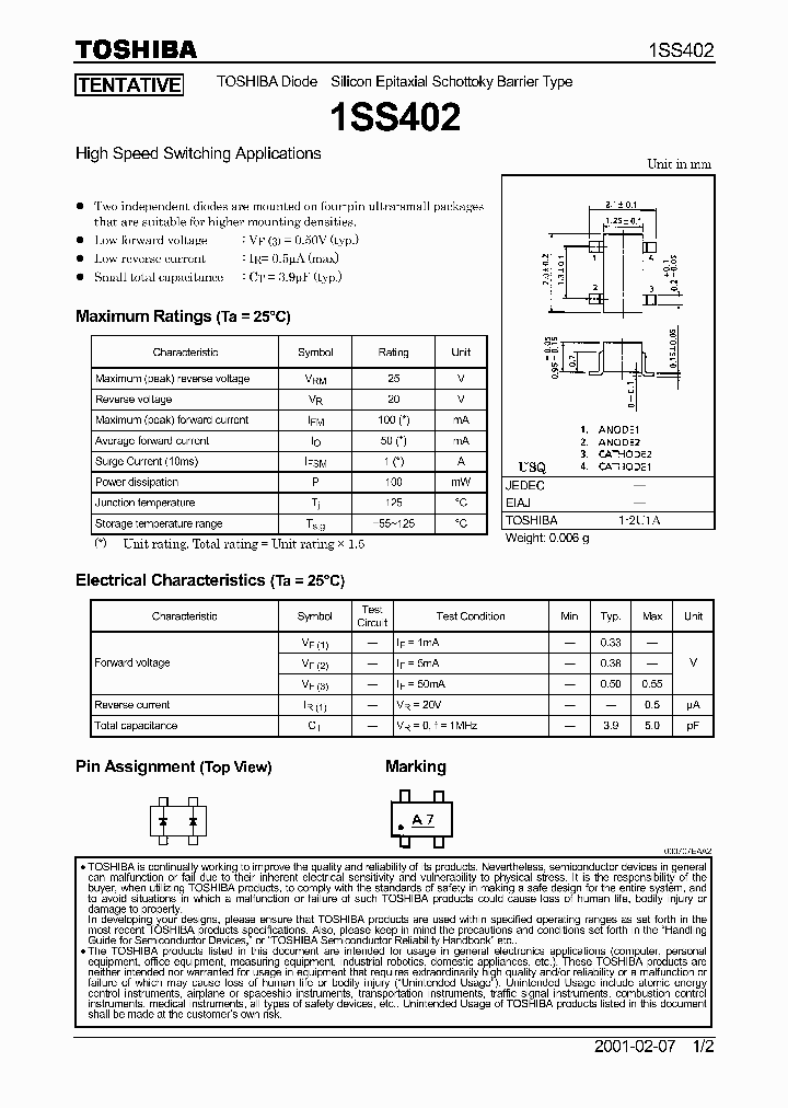 1SS402_509770.PDF Datasheet