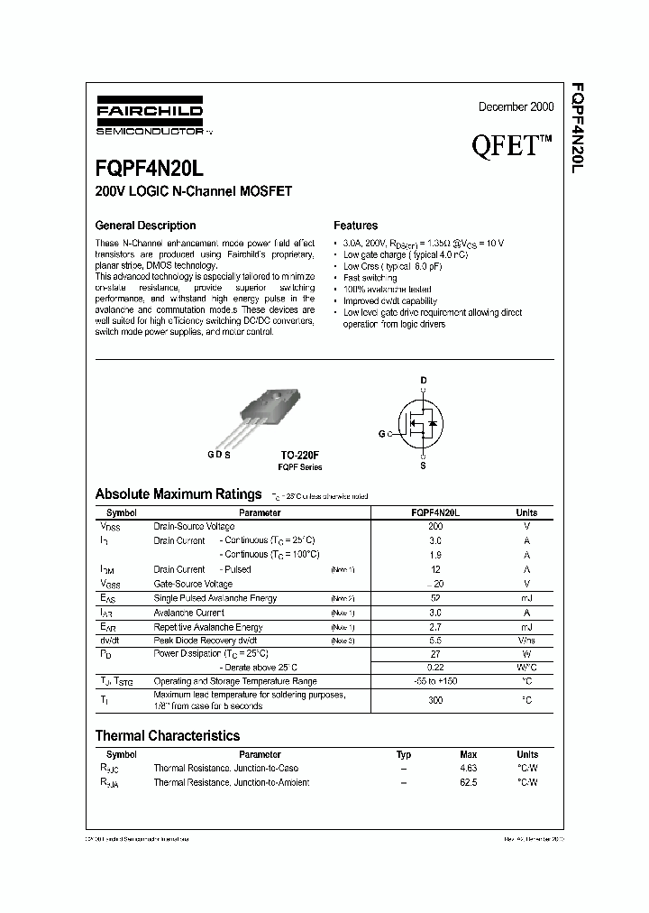 FQPF4N20L_499438.PDF Datasheet