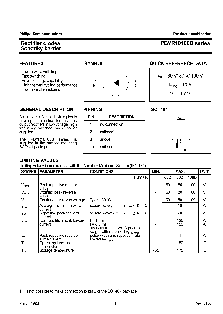 PBYR1060B_521959.PDF Datasheet